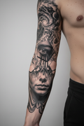 Cosmic Sleeve Raised Arm