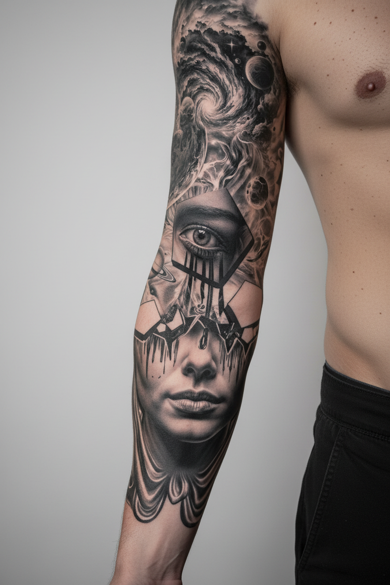 Cosmic Sleeve Raised Arm