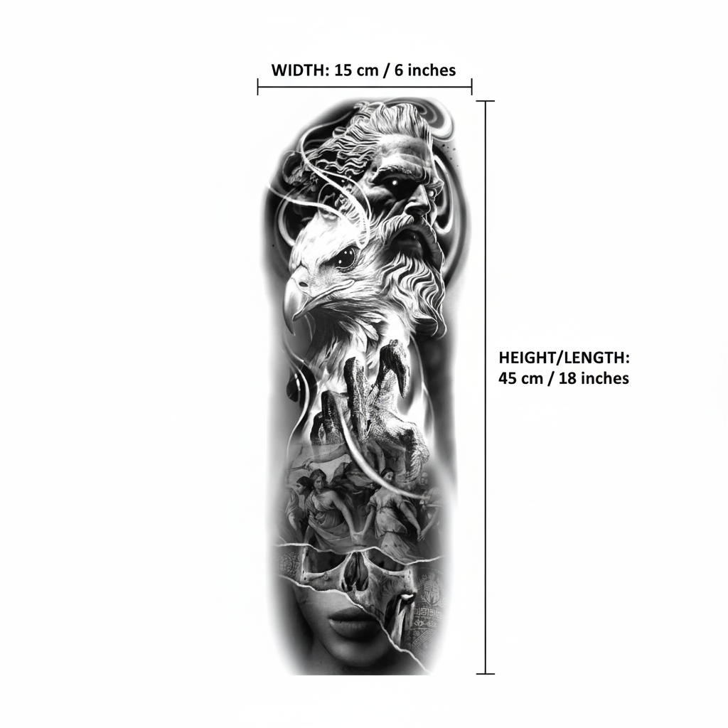 Mythology Sleeve Size Chart